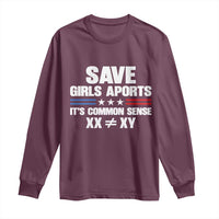 Save Girls Sports Its Common Sense XX Not Equal XY Long Sleeve Shirt Biological Science Varsity Athletic Graphic