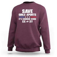 Save Girls Sports Its Common Sense XX Not Equal XY Sweatshirt Biological Science Varsity Athletic Graphic