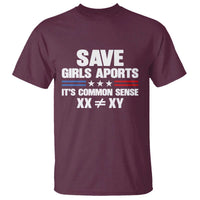 Save Girls Sports Its Common Sense XX Not Equal XY T Shirt Biological Science Varsity Athletic Graphic