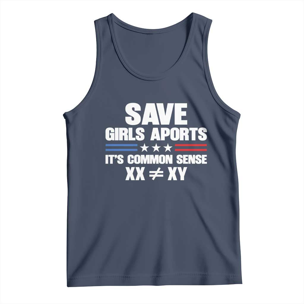 Save Girls Sports Its Common Sense XX Not Equal XY Tank Top Biological Science Varsity Athletic Graphic