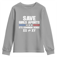 Save Girls Sports Its Common Sense XX Not Equal XY Youth Sweatshirt Biological Science Varsity Athletic Graphic