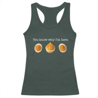 You Know Why I'm Here Deviled Eggs Racerback Tank Top Funny Thanksgiving Potluck - Wonder Print Shop