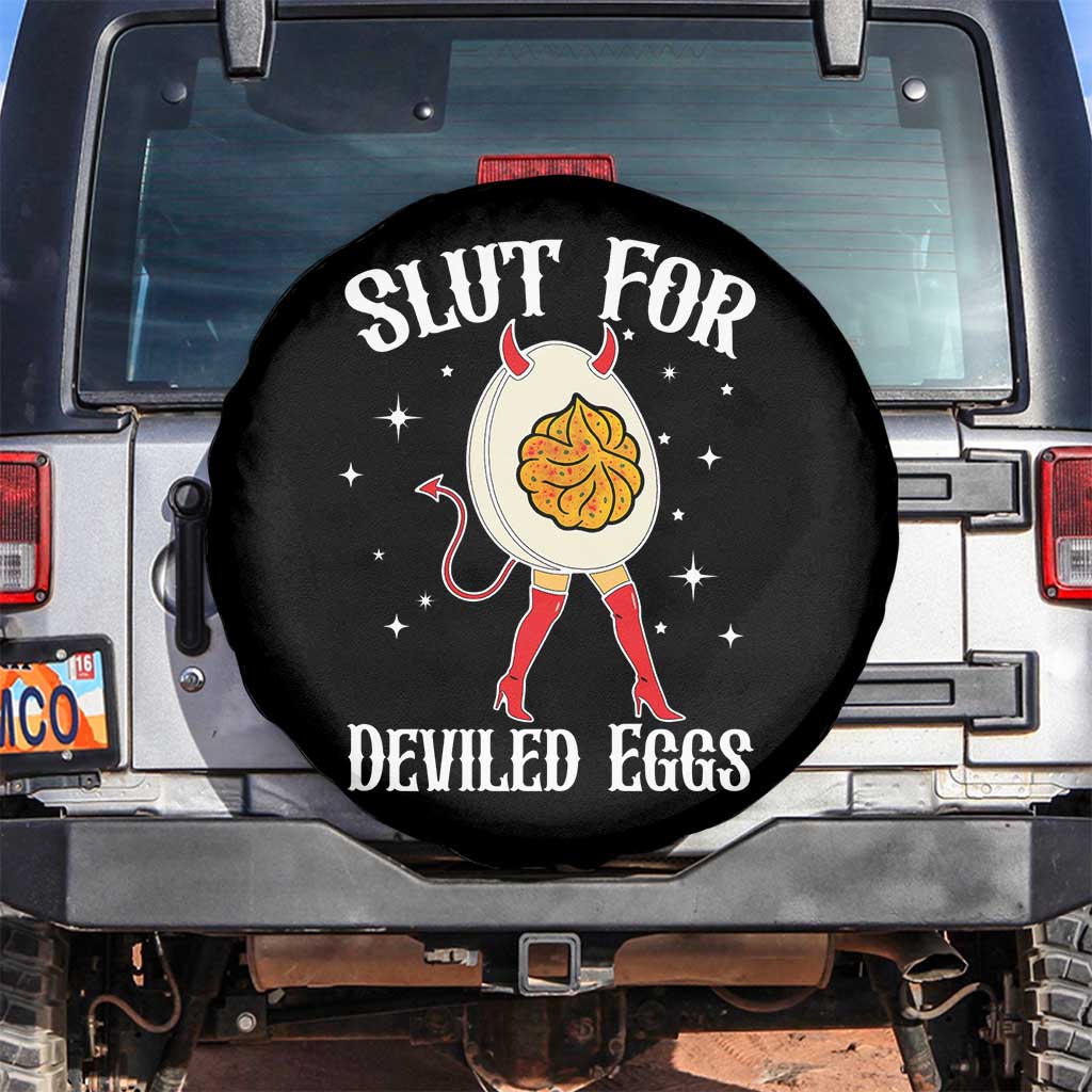Funny Slut for Deviled Eggs Spare Tire Cover Funny Naughty Thanksgiving Potluck - Wonder Print Shop