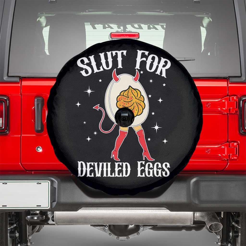 Funny Slut for Deviled Eggs Spare Tire Cover Funny Naughty Thanksgiving Potluck - Wonder Print Shop