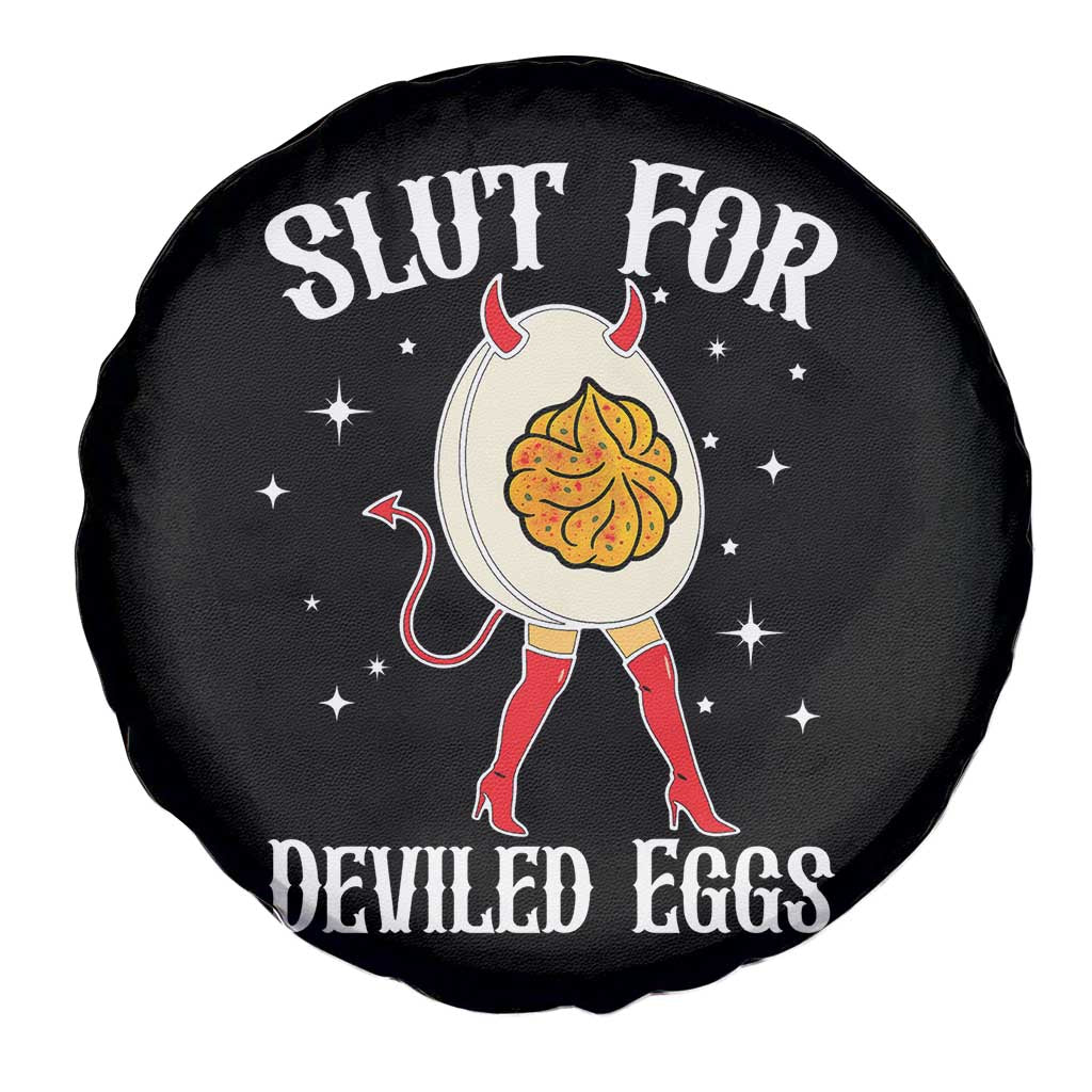 Funny Slut for Deviled Eggs Spare Tire Cover Funny Naughty Thanksgiving Potluck - Wonder Print Shop