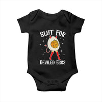 Funny Slut for Deviled Eggs Baby Onesie Funny Naughty Thanksgiving Potluck - Wonder Print Shop