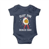 Funny Slut for Deviled Eggs Baby Onesie Funny Naughty Thanksgiving Potluck - Wonder Print Shop