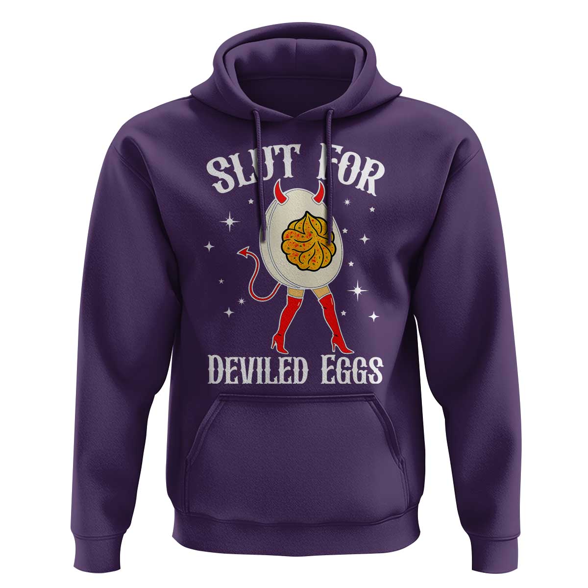 Funny Slut for Deviled Eggs Hoodie Funny Naughty Thanksgiving Potluck - Wonder Print Shop