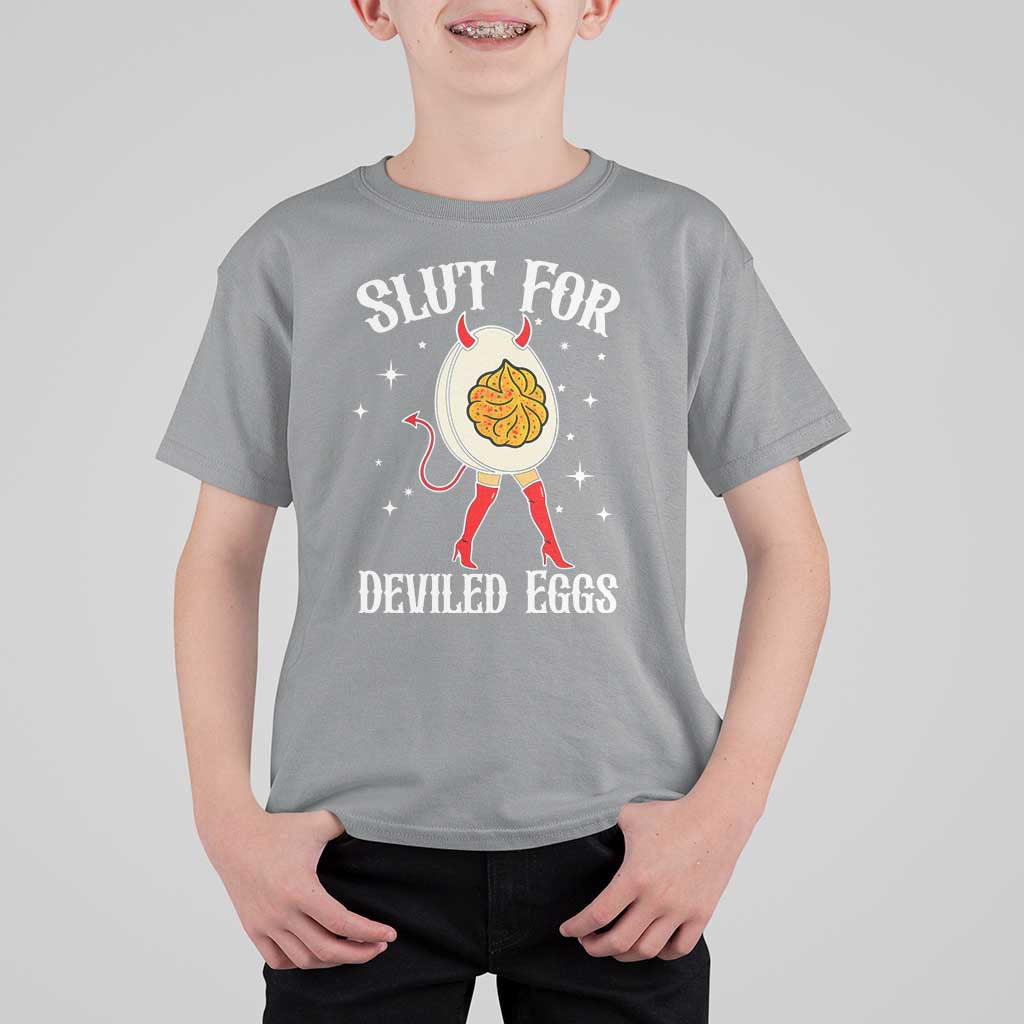 Funny Slut for Deviled Eggs T Shirt For Kid Funny Naughty Thanksgiving Potluck - Wonder Print Shop