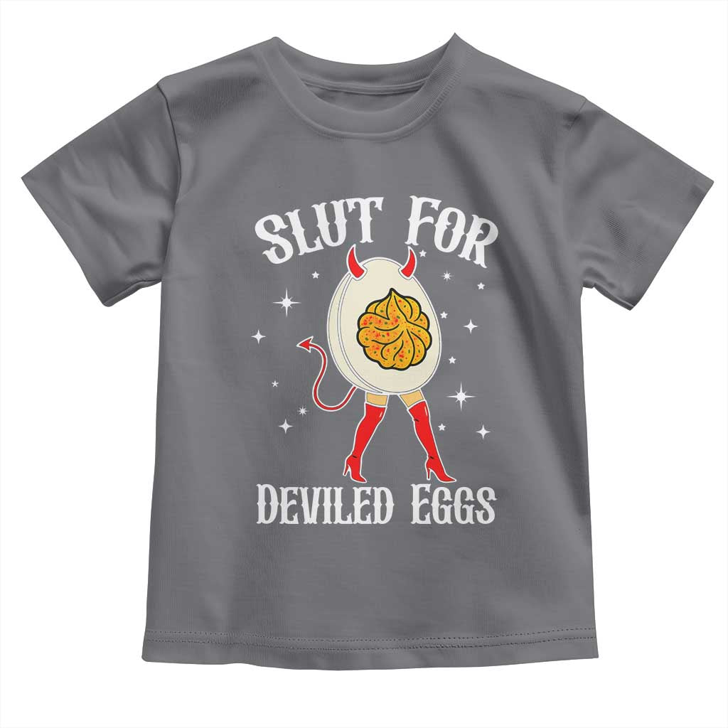 Funny Slut for Deviled Eggs Toddler T Shirt Funny Naughty Thanksgiving Potluck - Wonder Print Shop