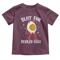 Funny Slut for Deviled Eggs Toddler T Shirt Funny Naughty Thanksgiving Potluck - Wonder Print Shop