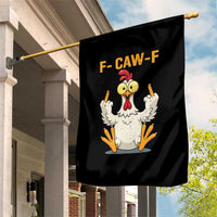Funny F Caw F Sarcastic Chicken Meme Garden Flag Middle Finger Offensive Humor - Wonder Print Shop