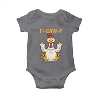 Funny F Caw F Sarcastic Chicken Meme Baby Onesie Middle Finger Offensive Humor - Wonder Print Shop