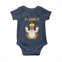 Funny F Caw F Sarcastic Chicken Meme Baby Onesie Middle Finger Offensive Humor - Wonder Print Shop
