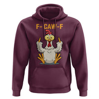 Funny F Caw F Sarcastic Chicken Meme Hoodie Middle Finger Offensive Humor - Wonder Print Shop