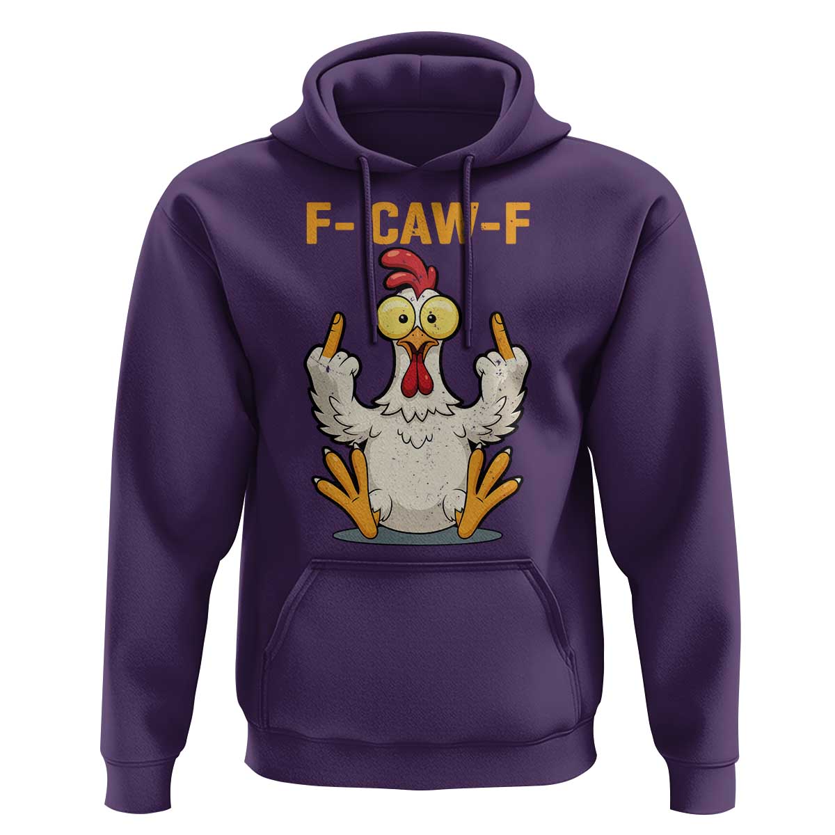 Funny F Caw F Sarcastic Chicken Meme Hoodie Middle Finger Offensive Humor - Wonder Print Shop