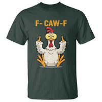 Funny F Caw F Sarcastic Chicken Meme T Shirt Middle Finger Offensive Humor - Wonder Print Shop