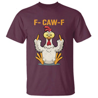 Funny F Caw F Sarcastic Chicken Meme T Shirt Middle Finger Offensive Humor - Wonder Print Shop