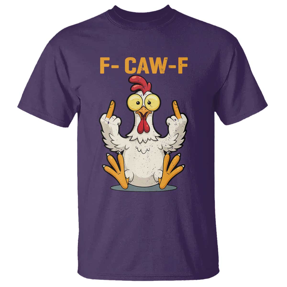 Funny F Caw F Sarcastic Chicken Meme T Shirt Middle Finger Offensive Humor - Wonder Print Shop