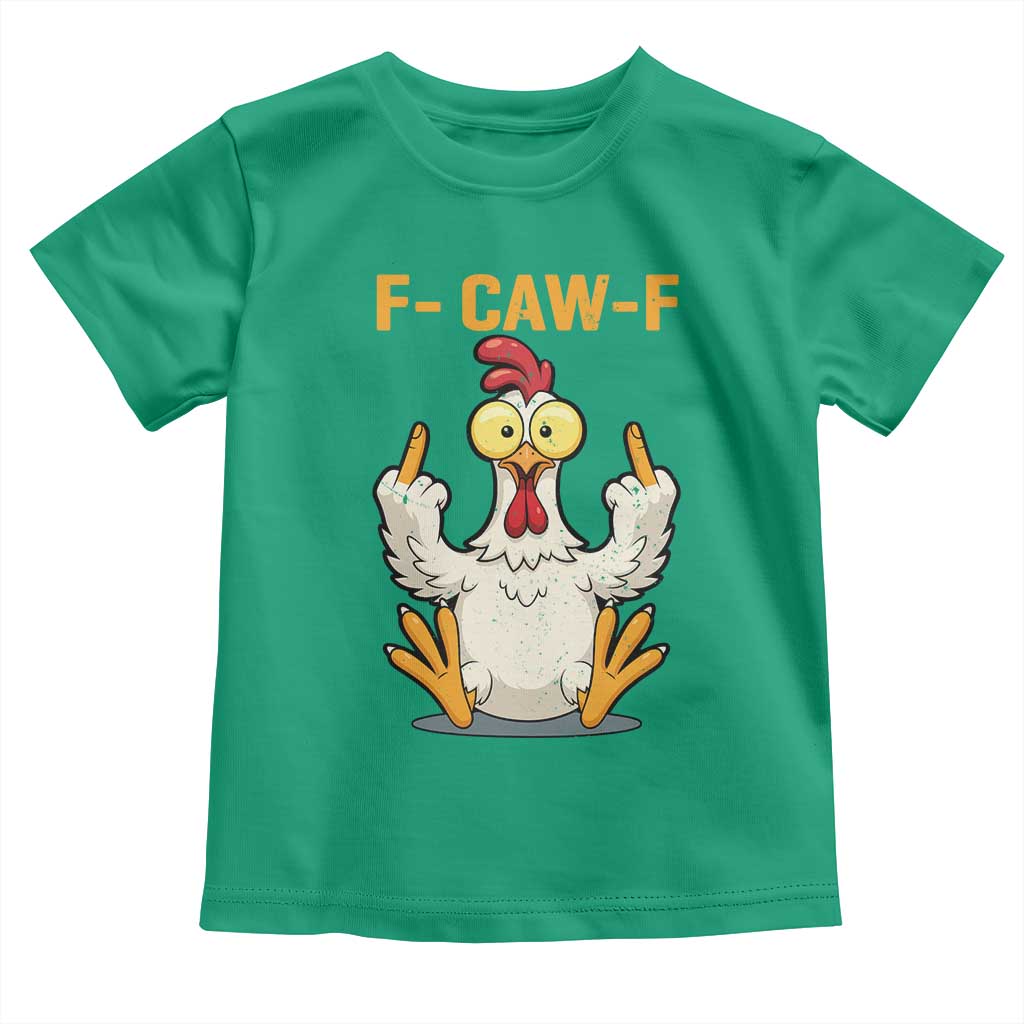 Funny F Caw F Sarcastic Chicken Meme Toddler T Shirt Middle Finger Offensive Humor - Wonder Print Shop