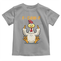 Funny F Caw F Sarcastic Chicken Meme Toddler T Shirt Middle Finger Offensive Humor - Wonder Print Shop