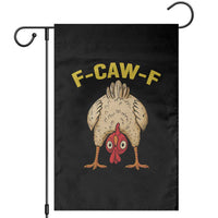 Funny F Caw F Bending Over Chicken Meme Garden Flag Upside Down Head Poultry Humor - Wonder Print Shop