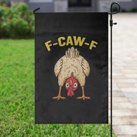 Funny F Caw F Bending Over Chicken Meme Garden Flag Upside Down Head Poultry Humor - Wonder Print Shop