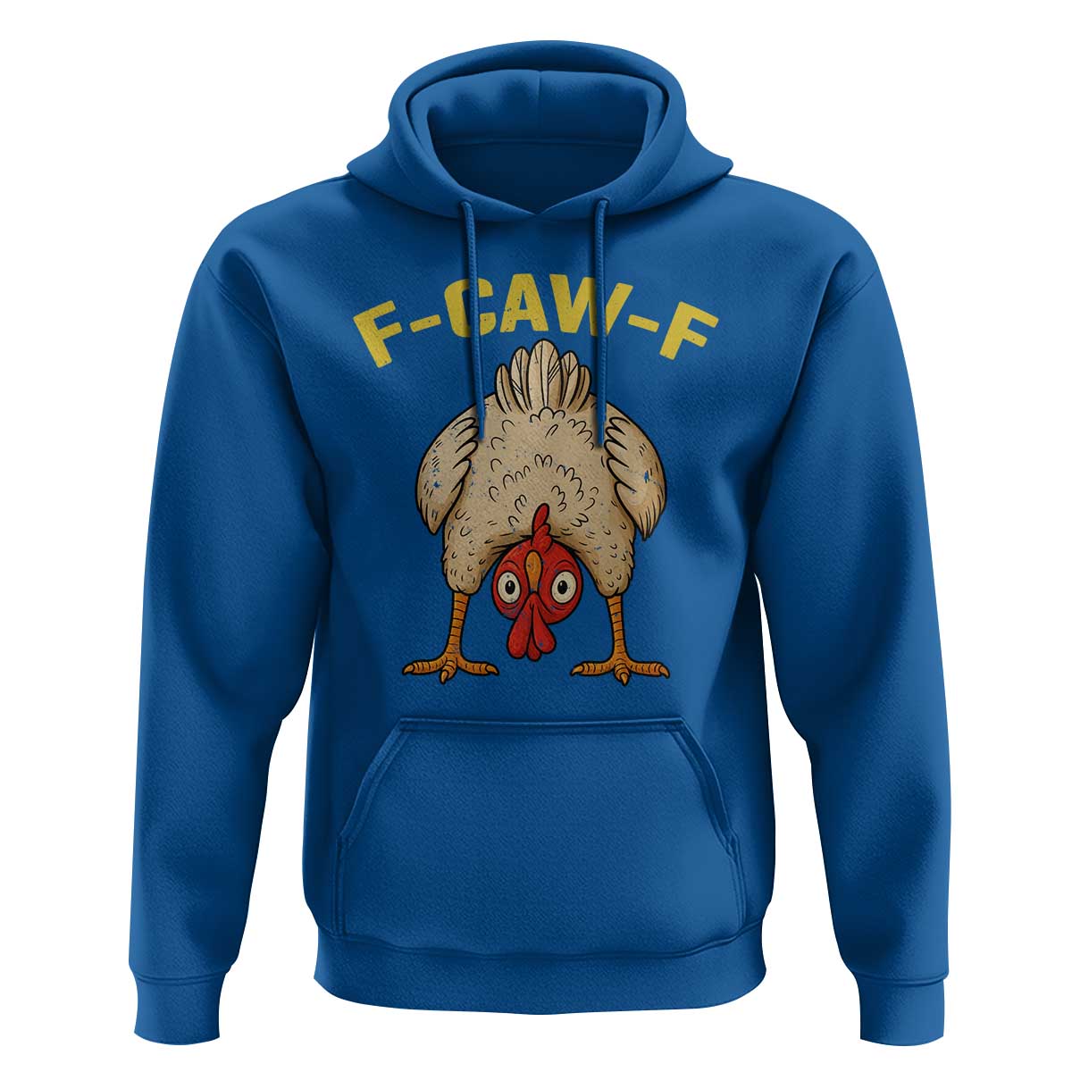 Funny F Caw F Bending Over Chicken Meme Hoodie Upside Down Head Poultry Humor - Wonder Print Shop