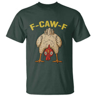 Funny F Caw F Bending Over Chicken Meme T Shirt Upside Down Head Poultry Humor - Wonder Print Shop