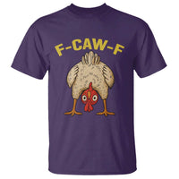 Funny F Caw F Bending Over Chicken Meme T Shirt Upside Down Head Poultry Humor - Wonder Print Shop