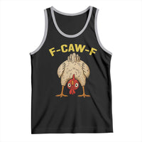 Funny F Caw F Bending Over Chicken Meme Tank Top Upside Down Head Poultry Humor - Wonder Print Shop