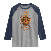 Funny F Caw F Turkey Meme Thanksgiving Graphic Raglan Shirt Funny Fowl Mood Humor - Wonder Print Shop