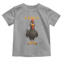 Funny F Caw F Grumpy Black Chicken Graphic Toddler T Shirt Moody Bird Meme for Sarcastic Animal Lovers - Wonder Print Shop