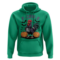 F Caw F Halloween Chicken Skeleton Hoodie Spooky Funny Rooster Meme - Wonder Print Shop