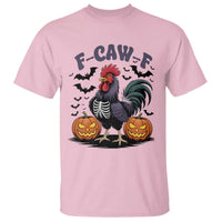 F Caw F Halloween Chicken Skeleton T Shirt Spooky Funny Rooster Meme - Wonder Print Shop