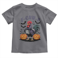 F Caw F Halloween Chicken Skeleton Toddler T Shirt Spooky Funny Rooster Meme - Wonder Print Shop