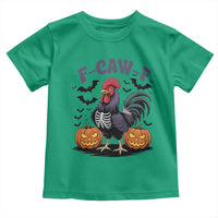 F Caw F Halloween Chicken Skeleton Toddler T Shirt Spooky Funny Rooster Meme - Wonder Print Shop