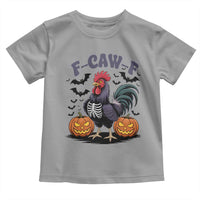 F Caw F Halloween Chicken Skeleton Toddler T Shirt Spooky Funny Rooster Meme - Wonder Print Shop