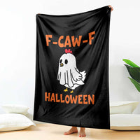 F Caw F Ghost Chicken Costume Throw Blanket Funny Cute Halloween Poultry Lover - Wonder Print Shop