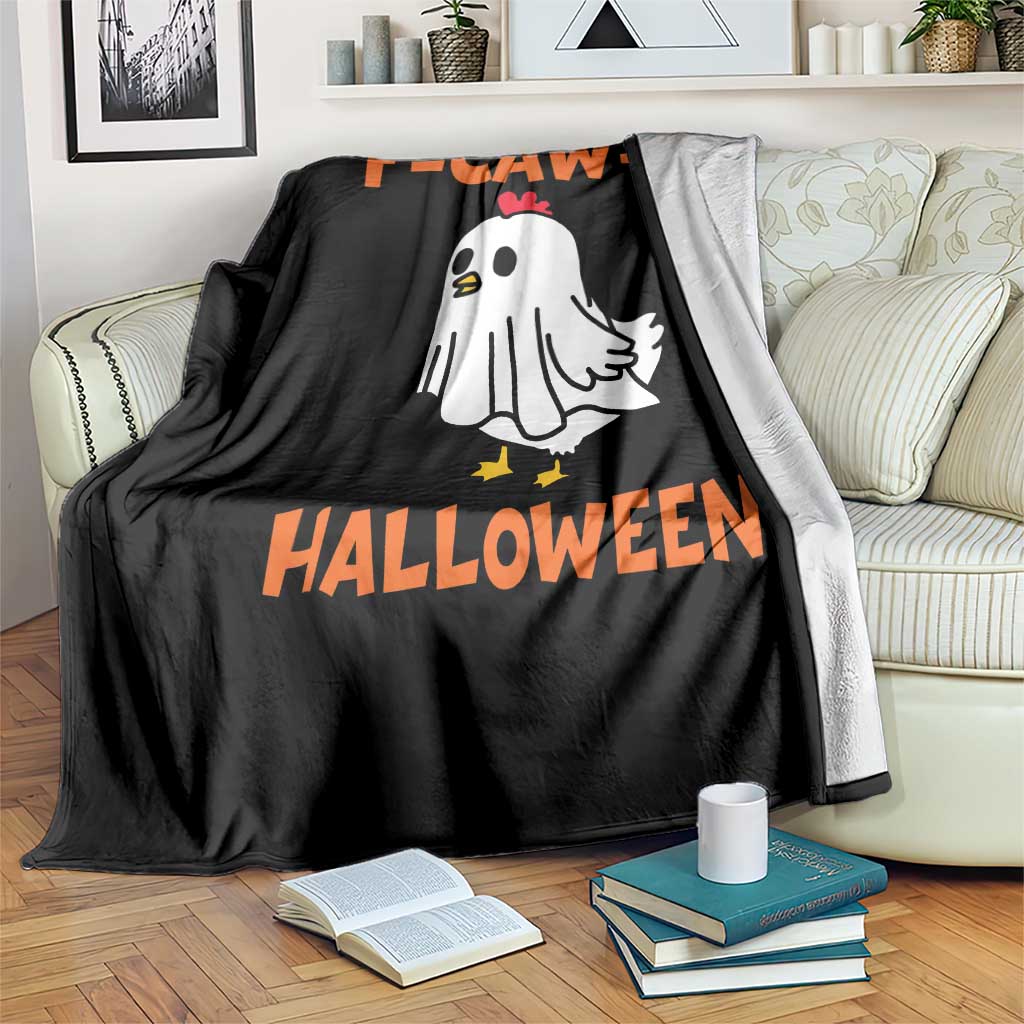 F Caw F Ghost Chicken Costume Throw Blanket Funny Cute Halloween Poultry Lover - Wonder Print Shop