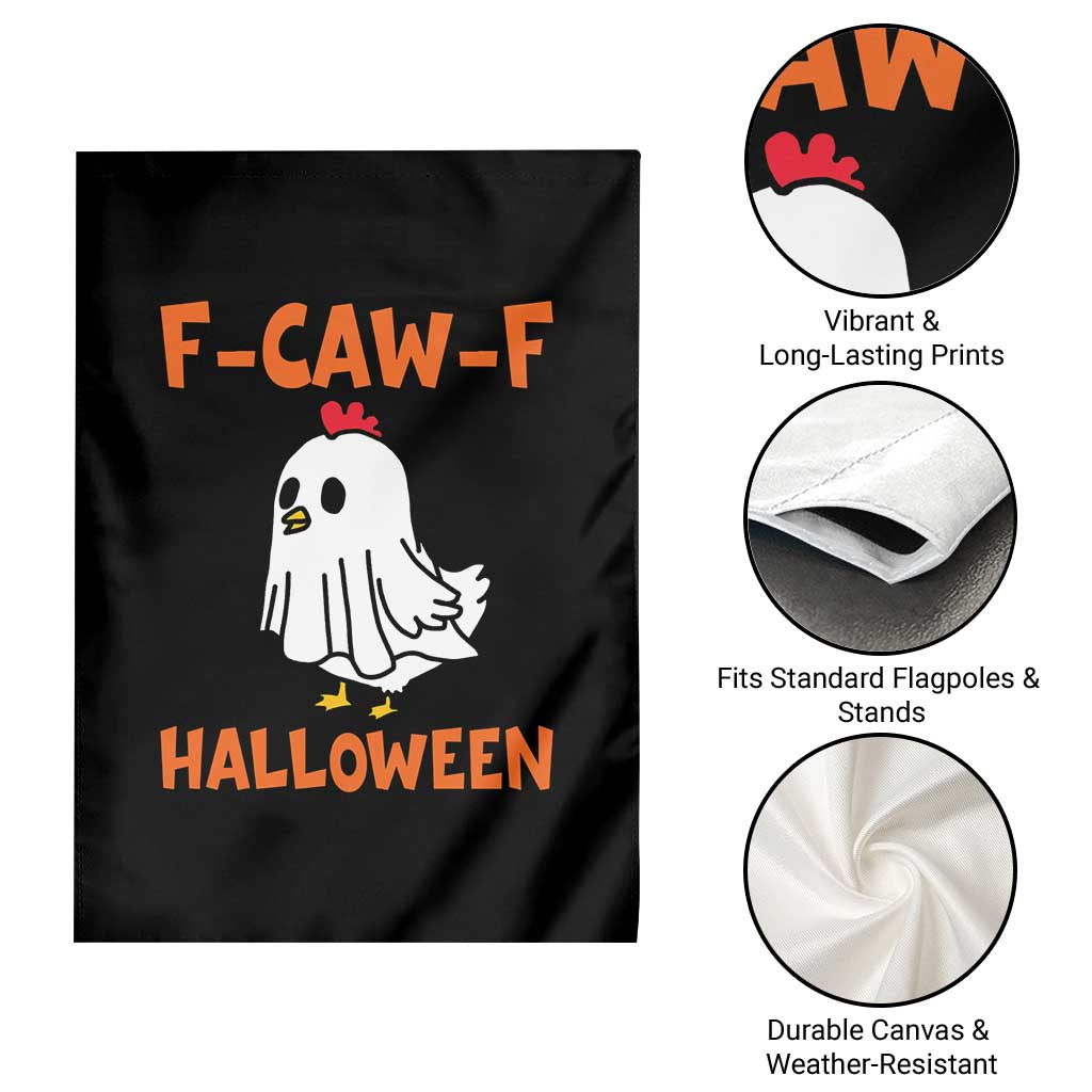 F Caw F Ghost Chicken Costume Garden Flag Funny Cute Halloween Poultry Lover - Wonder Print Shop