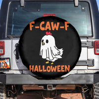 F Caw F Ghost Chicken Costume Spare Tire Cover Funny Cute Halloween Poultry Lover - Wonder Print Shop