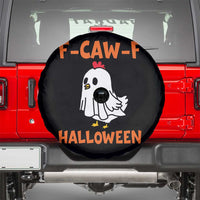 F Caw F Ghost Chicken Costume Spare Tire Cover Funny Cute Halloween Poultry Lover - Wonder Print Shop