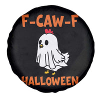 F Caw F Ghost Chicken Costume Spare Tire Cover Funny Cute Halloween Poultry Lover - Wonder Print Shop