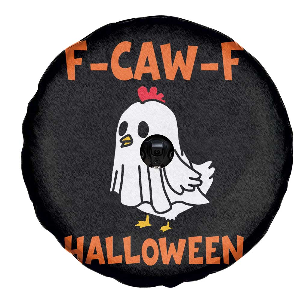 F Caw F Ghost Chicken Costume Spare Tire Cover Funny Cute Halloween Poultry Lover - Wonder Print Shop