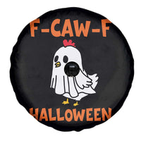 F Caw F Ghost Chicken Costume Spare Tire Cover Funny Cute Halloween Poultry Lover - Wonder Print Shop