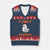 F Caw F Ghost Chicken Costume V-Neck Knit Sweater Vest Funny Cute Halloween Poultry Lover - Wonder Print Shop