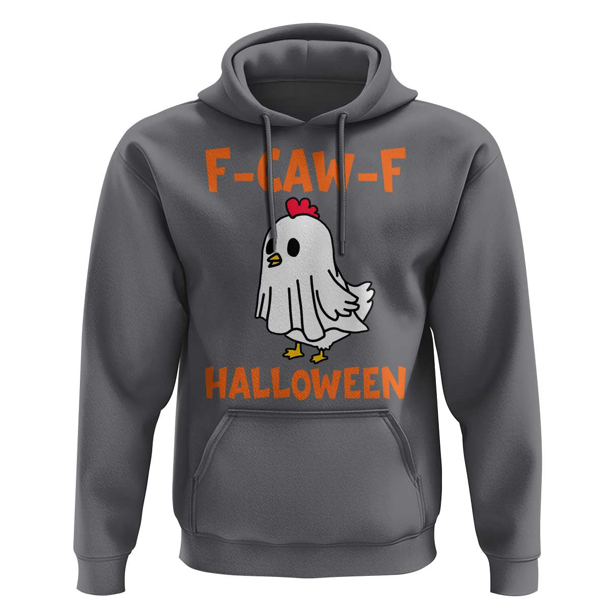 F Caw F Ghost Chicken Costume Hoodie Funny Cute Halloween Poultry Lover - Wonder Print Shop