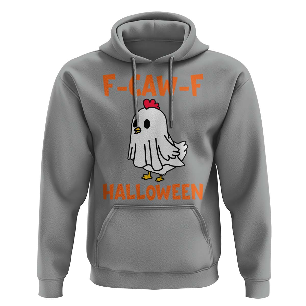 F Caw F Ghost Chicken Costume Hoodie Funny Cute Halloween Poultry Lover - Wonder Print Shop