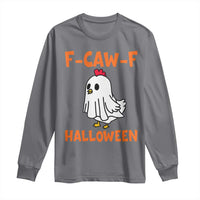F Caw F Ghost Chicken Costume Long Sleeve Shirt Funny Cute Halloween Poultry Lover - Wonder Print Shop